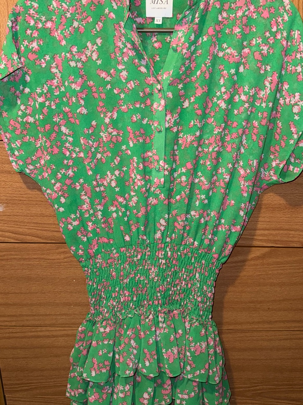 MISA LOS ANGELES Eloisa Dress in Pink Mini Blooms - Picture 2 of 8